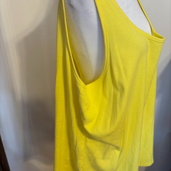 NWOT TALBOTS Yellow Color Stretch Weekend Tank Top (93% Cotton/7% Spandex) - 3x - Picture 14 of 16